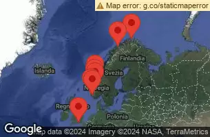 SOUTHAMPTON, ENGLAND, AT SEA, Haugesund, Norway, FLAM, NORWAY, OLDEN, NORWAY, ARCTIC CIRCLE (CRUISE), TROMSO, NORWAY, HONNINGSVAG, NORWAY, MOLDE, NORWAY, STAVANGER, NORWAY
