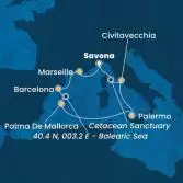 Italy, France, Spain, Balearic Islands