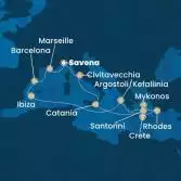 Italy, Greece, Balearic Islands, Spain, France