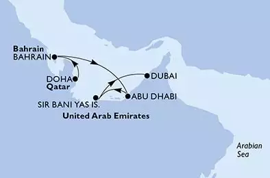 Doha,Bahrain,Abu Dhabi,Sir Bani Yas,Dubai,Dubai