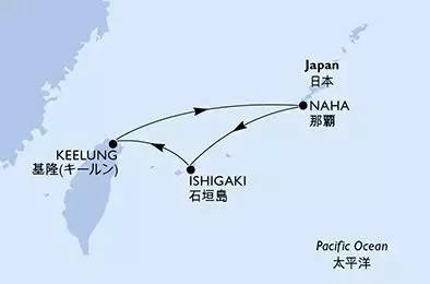 Keelung,Naha,Naha,Ishigaki,Keelung