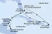 Miami,Isla de Roatan,Costa Maya,Cozumel,Ocean Cay,Miami,Puerto Plata,San Juan,Ocean Cay,Miami