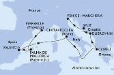 Marseille,Palma de Mallorca,Valencia,Civitavecchia,Corfu,Dubrovnik,Split,Venice-Marghera