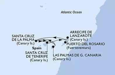 Las Palmas de G.Canaria,Santa Cruz de La Palma,Santa Cruz de Tenerife,Arrecife de Lanzarote,Puerto del Rosario,Santa Cruz de La Palma,Las Palmas de G.Canaria