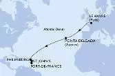 Le Havre,Ponta Delgada,Philipsburg,St John s,Fort de France