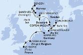 Copenhagen,Karlskrona,Warnemunde,Sandnes,Bergen,Kristiansand,Hamburg,Zeebrugge,Le Havre