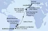 Buenos Aires,Balneario Camboriu,Ilhabela,Rio de Janeiro,Las Palmas de G.Canaria,Santa Cruz de Tenerife,Casablanca,Valencia,Barcelona